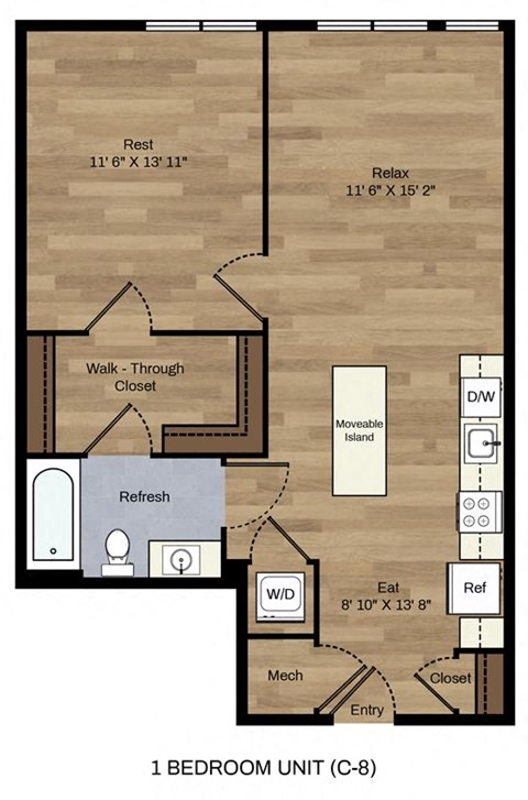 One Bedroom One Bath